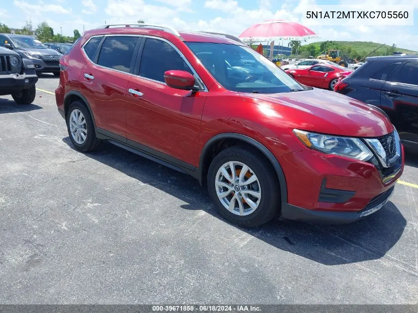 2019 Nissan Rogue Sv VIN: 5N1AT2MTXKC705560 Lot: 39671858