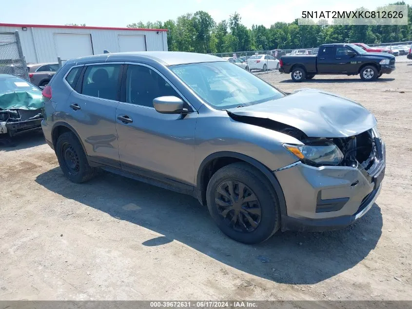 2019 Nissan Rogue S VIN: 5N1AT2MVXKC812626 Lot: 39672631