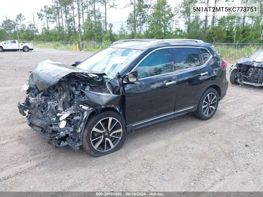 2019 Nissan Rogue Sl VIN: 5N1AT2MT5KC773751 Lot: 39701558