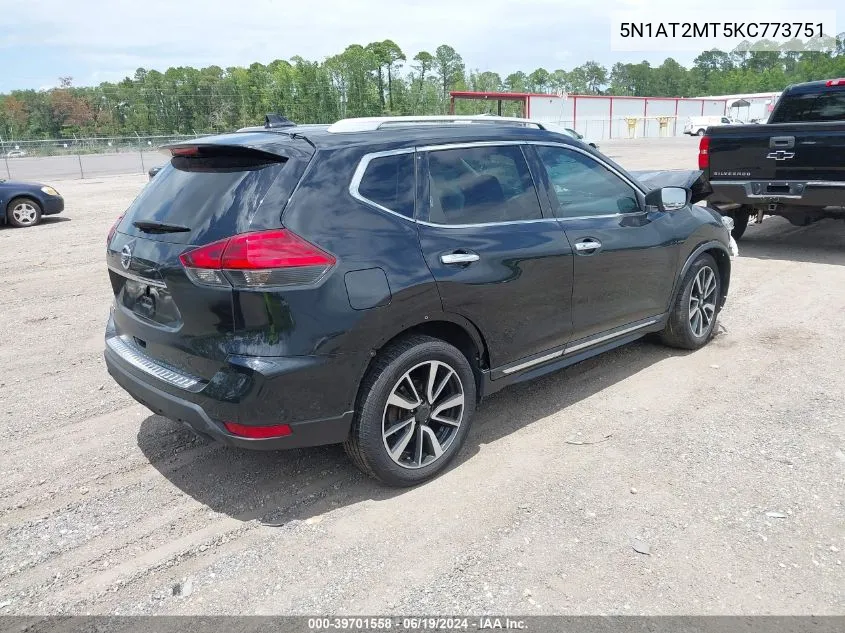 2019 Nissan Rogue Sl VIN: 5N1AT2MT5KC773751 Lot: 39701558