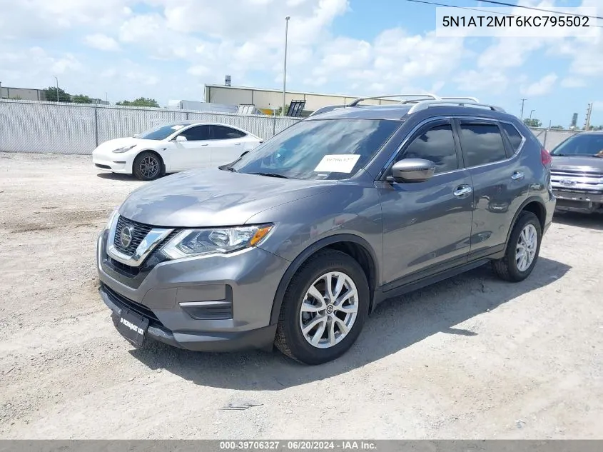 5N1AT2MT6KC795502 2019 Nissan Rogue S