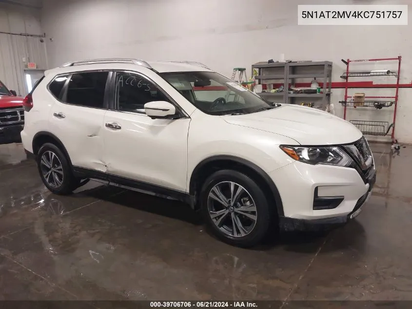 5N1AT2MV4KC751757 2019 Nissan Rogue Sv