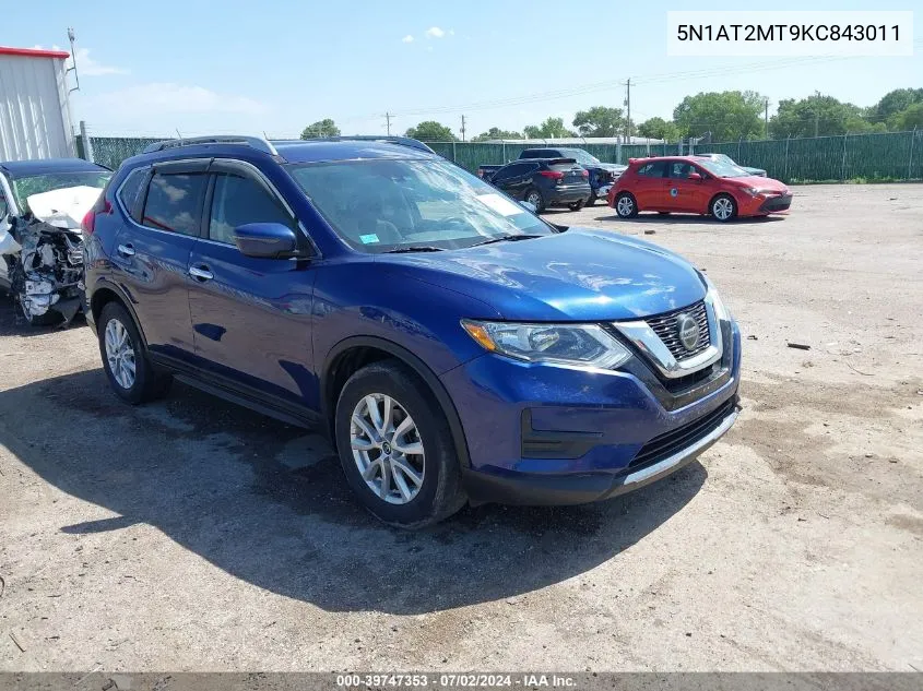 2019 Nissan Rogue S VIN: 5N1AT2MT9KC843011 Lot: 39747353