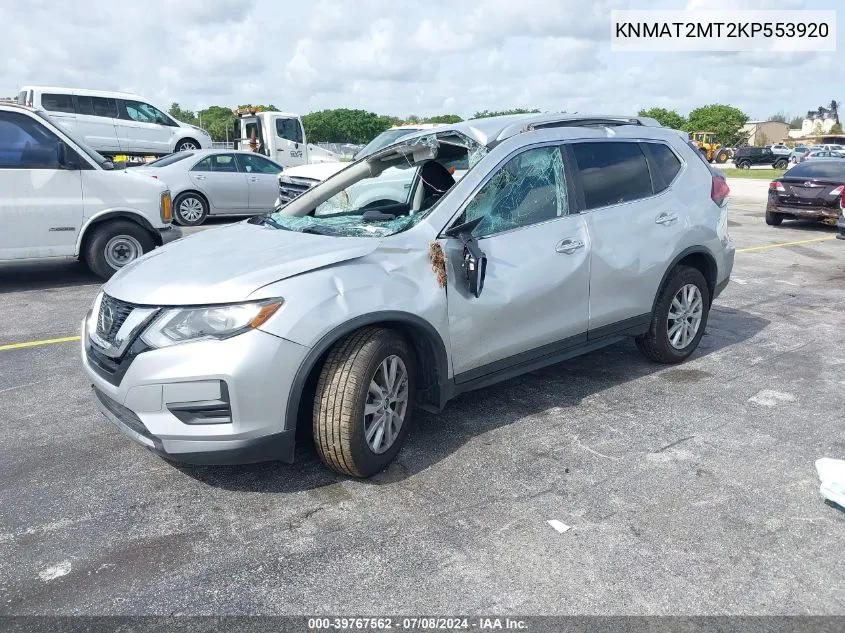 2019 Nissan Rogue Sv VIN: KNMAT2MT2KP553920 Lot: 40479345