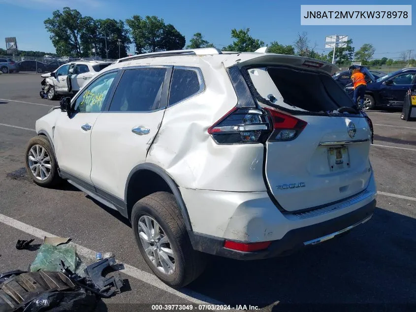 JN8AT2MV7KW378978 2019 Nissan Rogue S/Sv