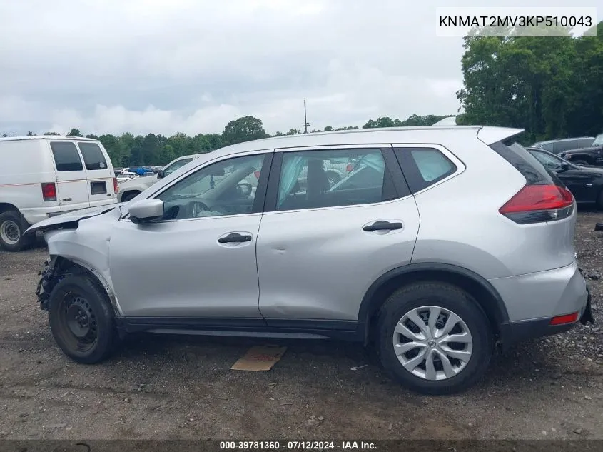 KNMAT2MV3KP510043 2019 Nissan Rogue S