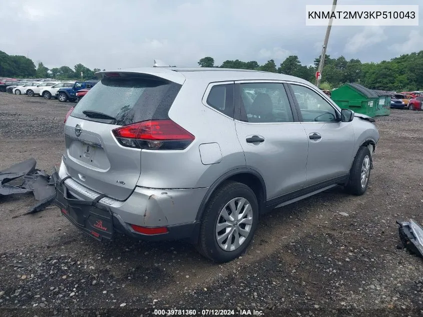 KNMAT2MV3KP510043 2019 Nissan Rogue S