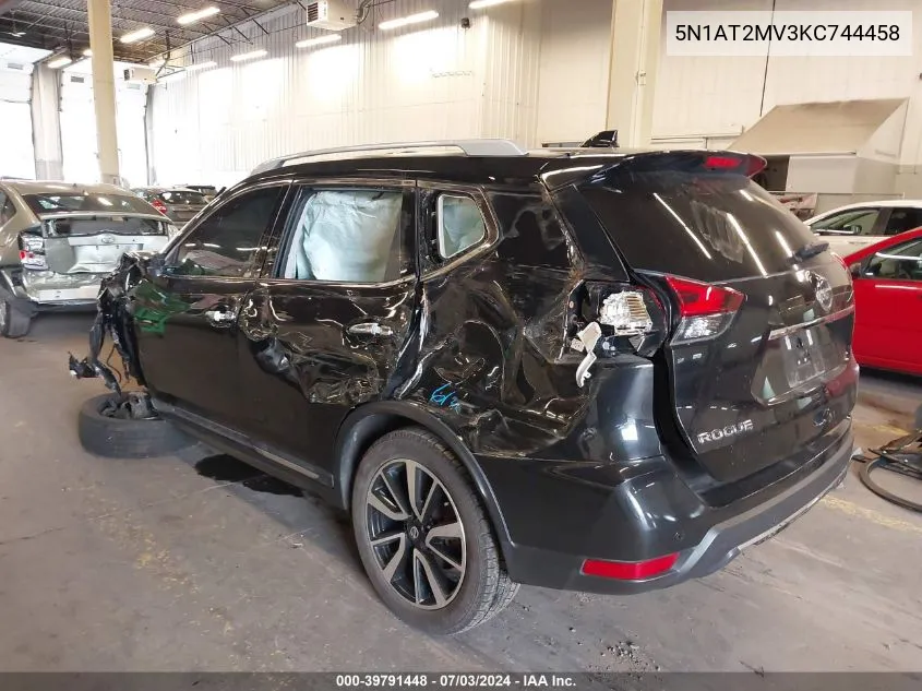 2019 Nissan Rogue Sl VIN: 5N1AT2MV3KC744458 Lot: 39791448