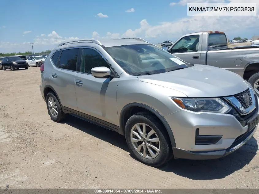 2019 Nissan Rogue Sv VIN: KNMAT2MV7KP503838 Lot: 39814354