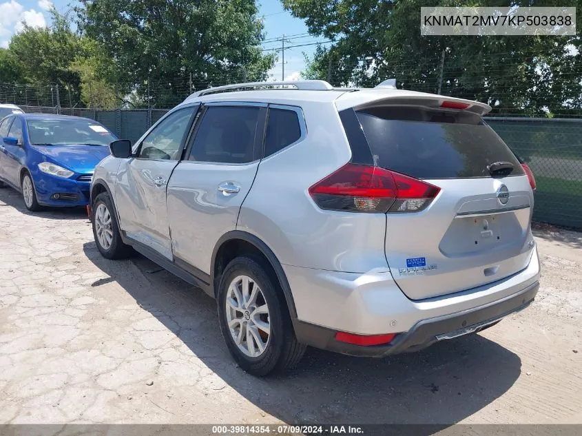 2019 Nissan Rogue Sv VIN: KNMAT2MV7KP503838 Lot: 39814354