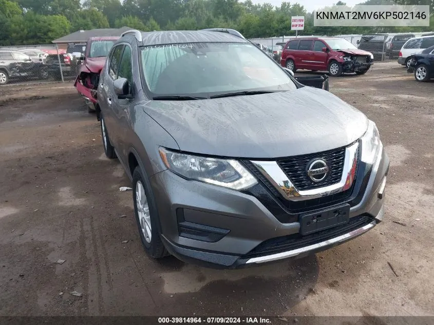 2019 Nissan Rogue Sv VIN: KNMAT2MV6KP502146 Lot: 39814964