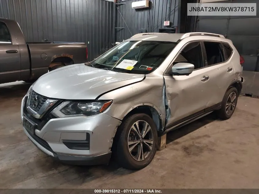 2019 Nissan Rogue Sv VIN: JN8AT2MV8KW378715 Lot: 39815312