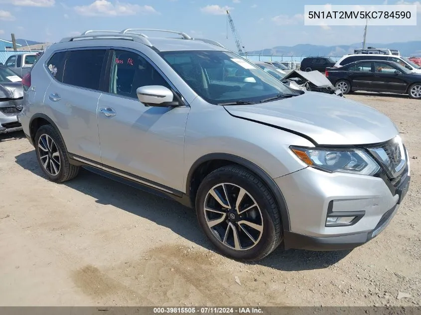 2019 Nissan Rogue Sl VIN: 5N1AT2MV5KC784590 Lot: 39815505