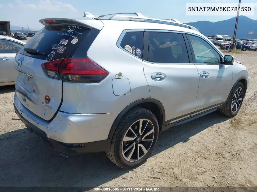 2019 Nissan Rogue Sl VIN: 5N1AT2MV5KC784590 Lot: 39815505