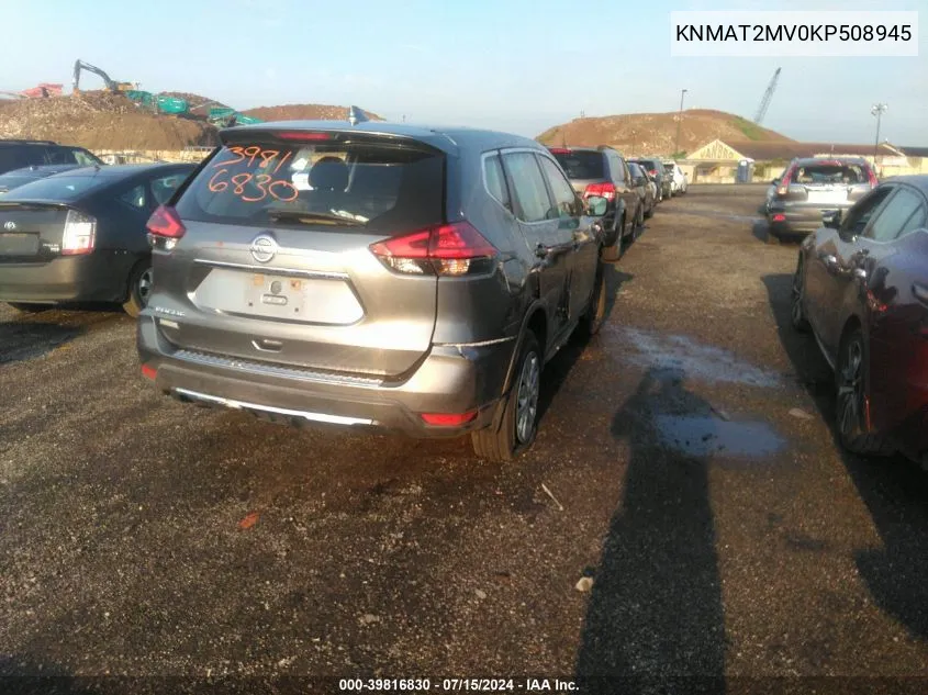 2019 Nissan Rogue S VIN: KNMAT2MV0KP508945 Lot: 39816830