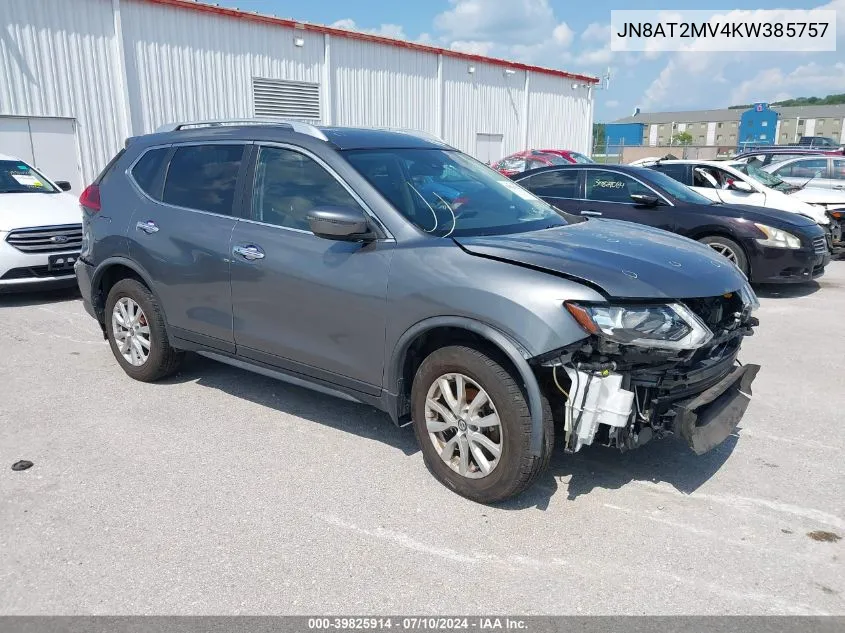 2019 Nissan Rogue Sv VIN: JN8AT2MV4KW385757 Lot: 39825914