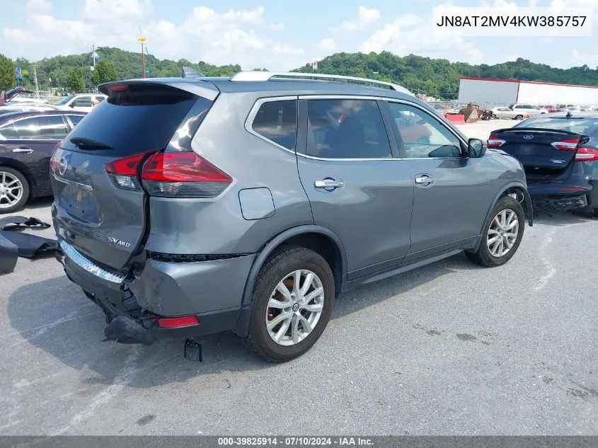 2019 Nissan Rogue Sv VIN: JN8AT2MV4KW385757 Lot: 39825914