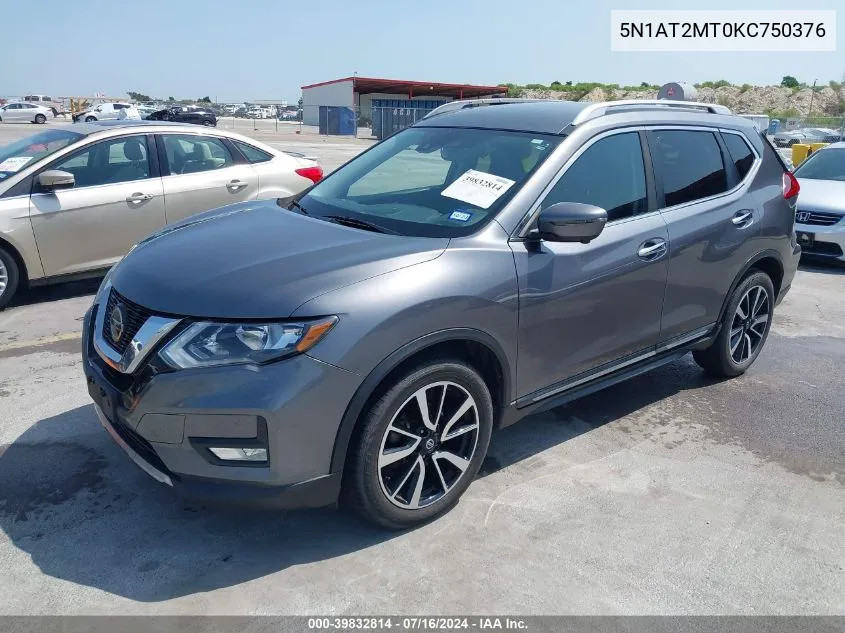 5N1AT2MT0KC750376 2019 Nissan Rogue Sl