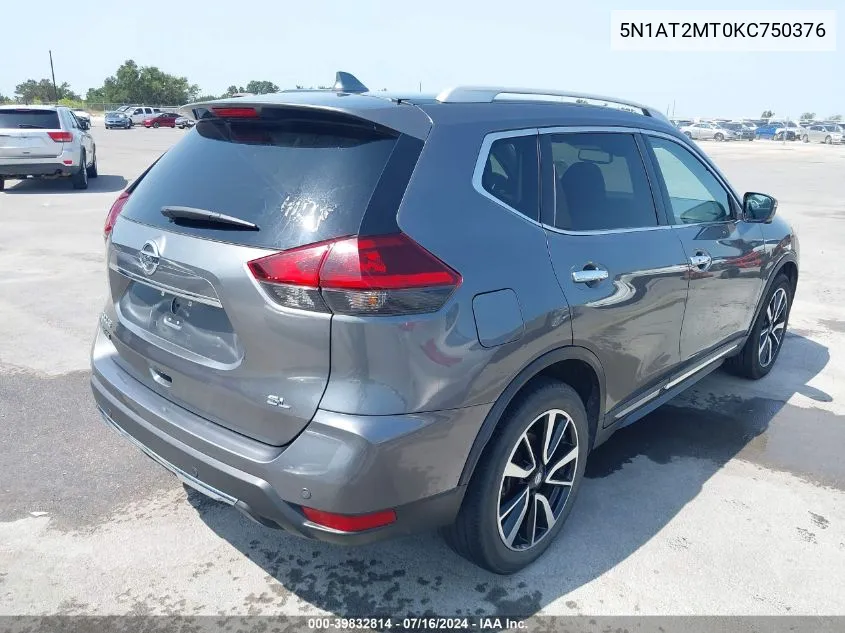 5N1AT2MT0KC750376 2019 Nissan Rogue Sl