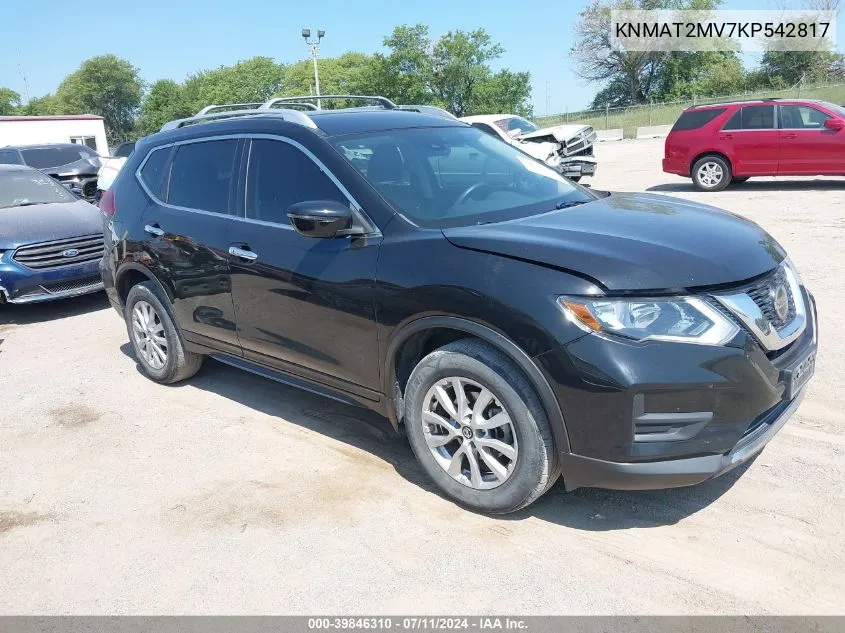 2019 Nissan Rogue Sv VIN: KNMAT2MV7KP542817 Lot: 39846310