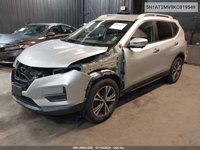 2019 Nissan Rogue Sv VIN: 5N1AT2MV9KC819549 Lot: 39851259