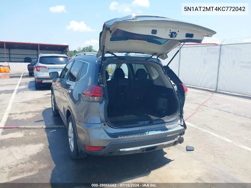 2019 Nissan Rogue S VIN: 5N1AT2MT4KC772042 Lot: 39866582