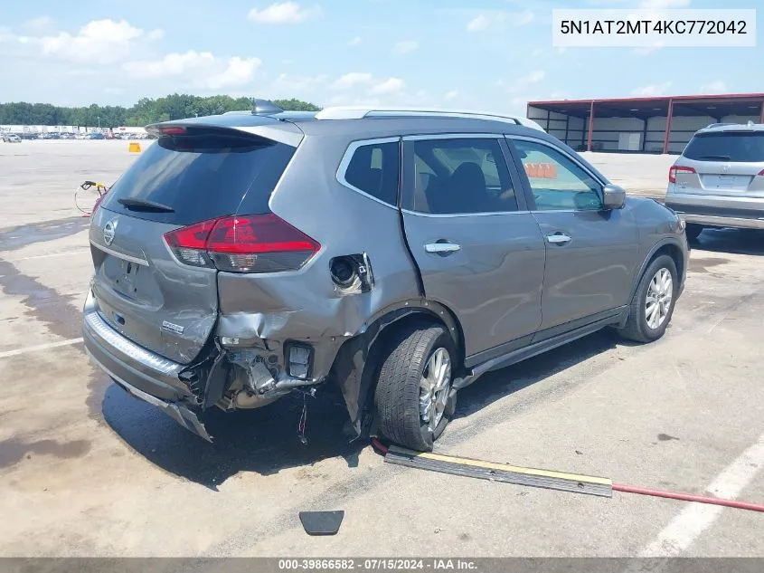 2019 Nissan Rogue S VIN: 5N1AT2MT4KC772042 Lot: 39866582