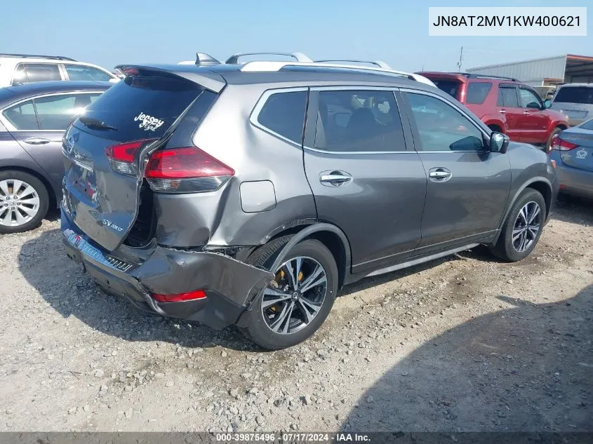 2019 Nissan Rogue Sv VIN: JN8AT2MV1KW400621 Lot: 39875496