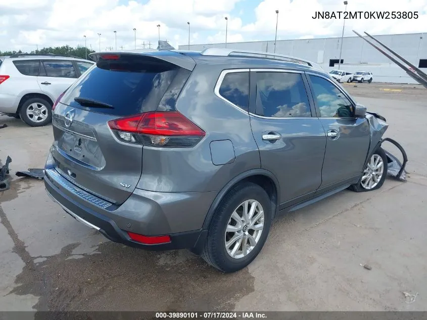 2019 Nissan Rogue Sv VIN: JN8AT2MT0KW253805 Lot: 39890101