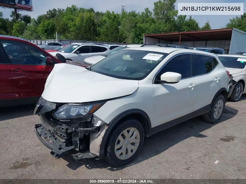 JN1BJ1CP1KW215698 2019 Nissan Rogue Sport S