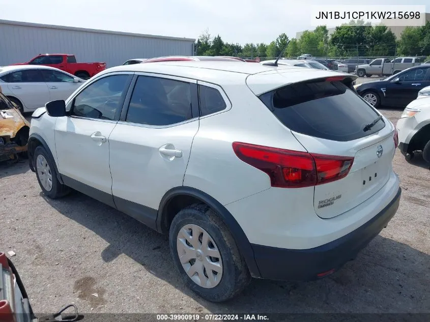 2019 Nissan Rogue Sport S VIN: JN1BJ1CP1KW215698 Lot: 39900919