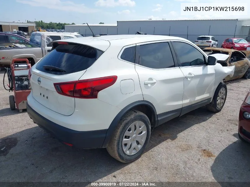 JN1BJ1CP1KW215698 2019 Nissan Rogue Sport S