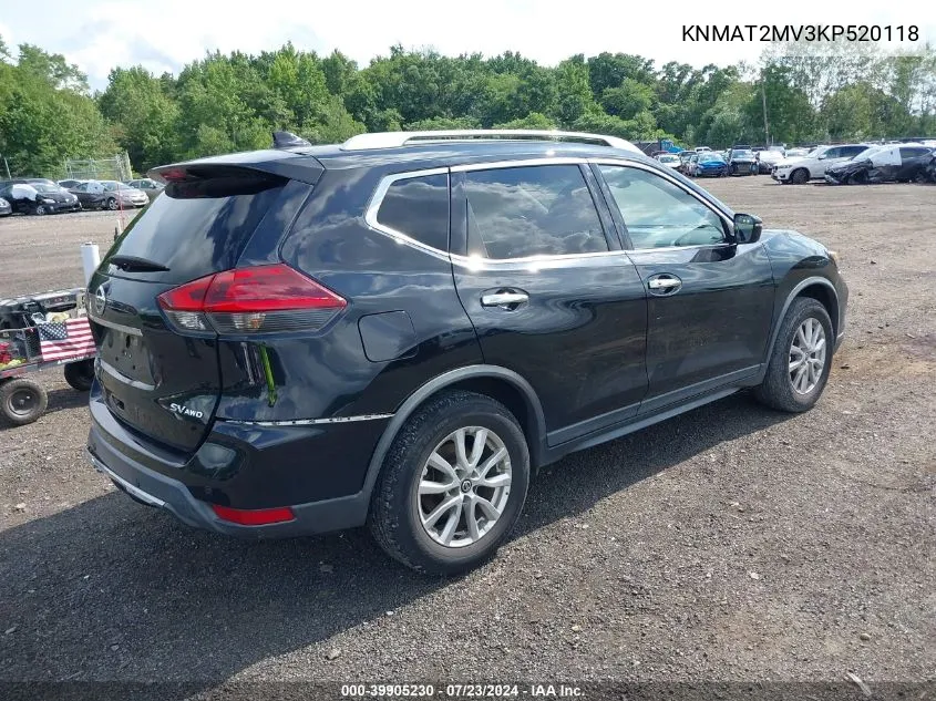 2019 Nissan Rogue Sv VIN: KNMAT2MV3KP520118 Lot: 39905230