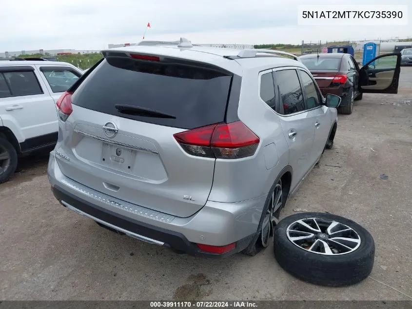 2019 Nissan Rogue Sl VIN: 5N1AT2MT7KC735390 Lot: 39911170