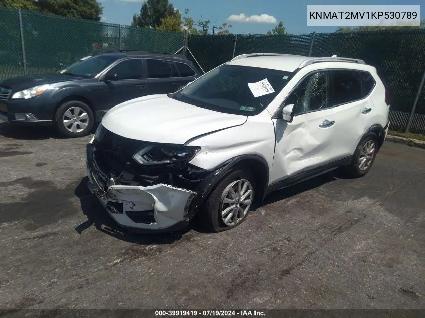 2019 Nissan Rogue Sv VIN: KNMAT2MV1KP530789 Lot: 39919419