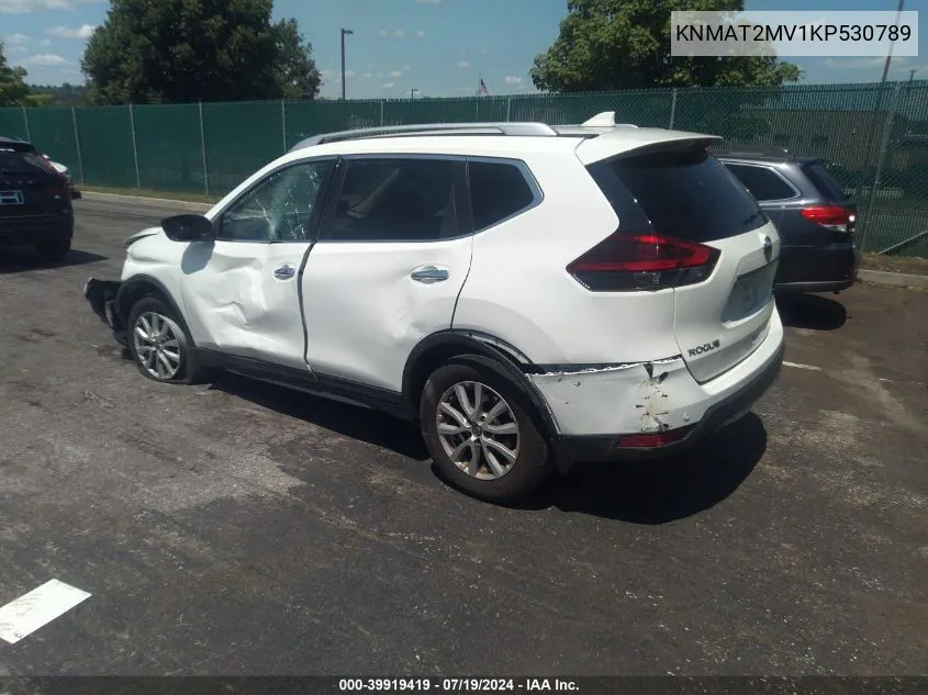 2019 Nissan Rogue Sv VIN: KNMAT2MV1KP530789 Lot: 39919419