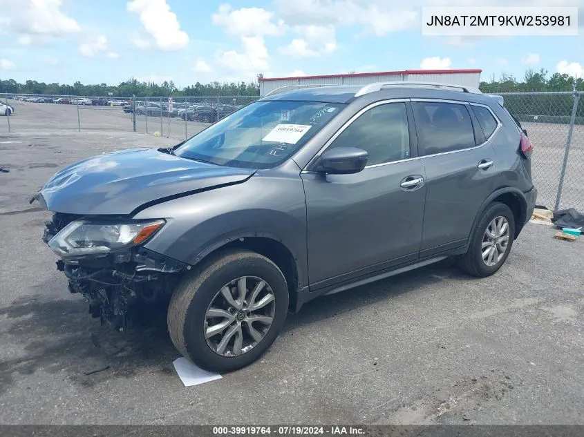 2019 Nissan Rogue Sv VIN: JN8AT2MT9KW253981 Lot: 39919764