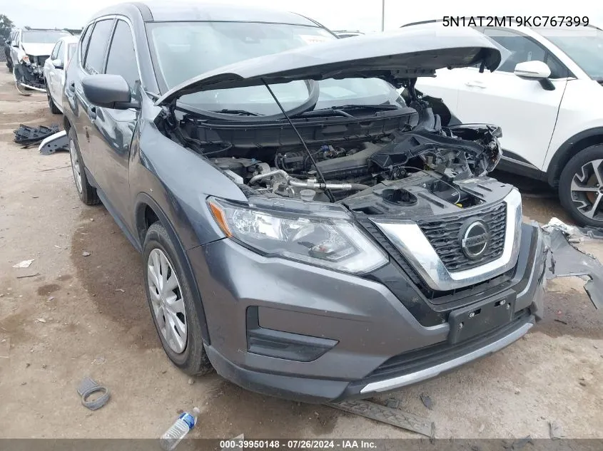 2019 Nissan Rogue S VIN: 5N1AT2MT9KC767399 Lot: 39950148