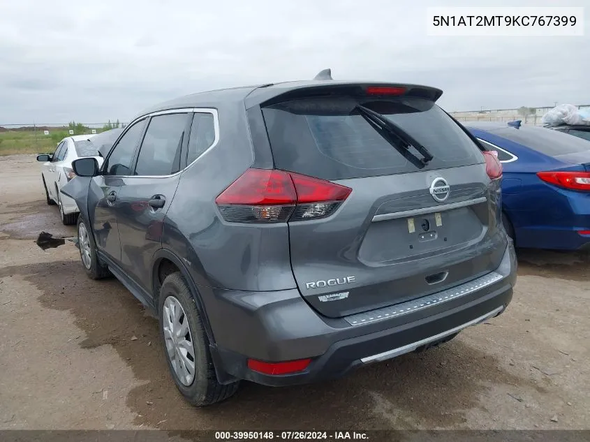 2019 Nissan Rogue S VIN: 5N1AT2MT9KC767399 Lot: 39950148