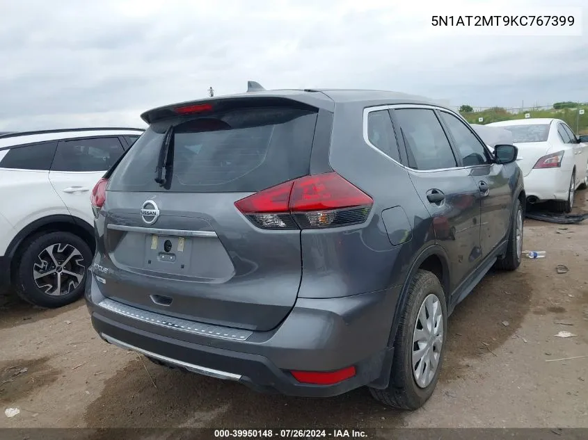 2019 Nissan Rogue S VIN: 5N1AT2MT9KC767399 Lot: 39950148