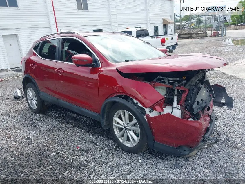 2019 Nissan Rogue Sport Sv VIN: JN1BJ1CR4KW317546 Lot: 39952426