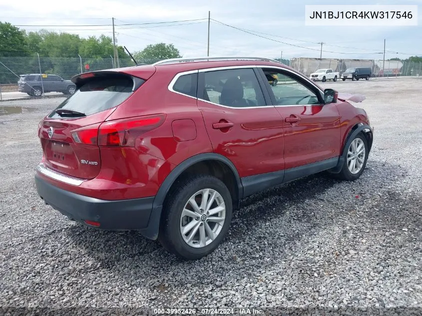 2019 Nissan Rogue Sport Sv VIN: JN1BJ1CR4KW317546 Lot: 39952426