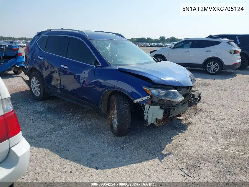 2019 Nissan Rogue Sv VIN: 5N1AT2MVXKC705124 Lot: 39954224