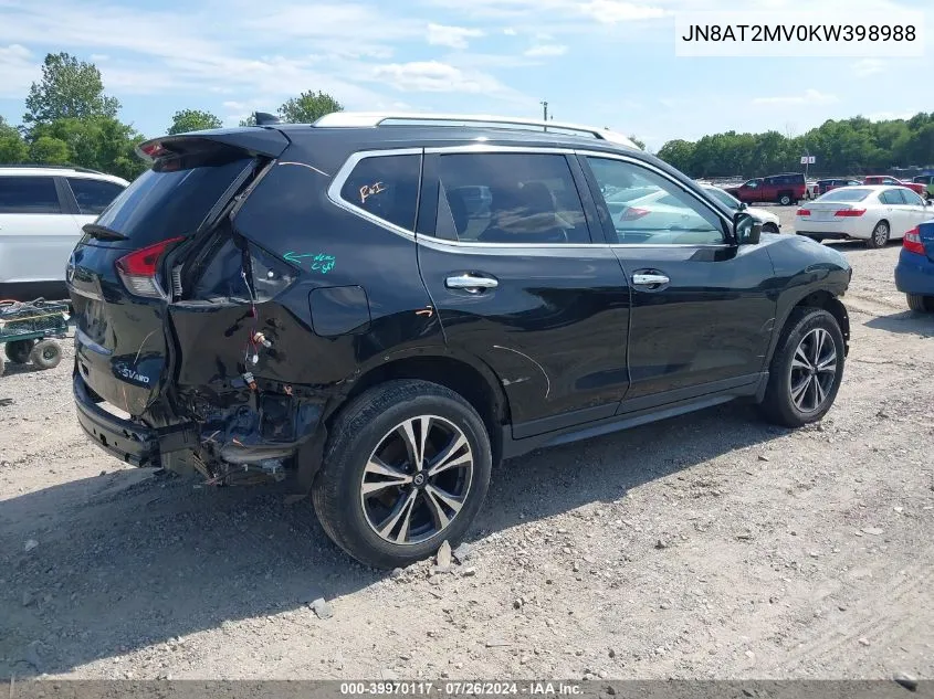 2019 Nissan Rogue Sv VIN: JN8AT2MV0KW398988 Lot: 39970117