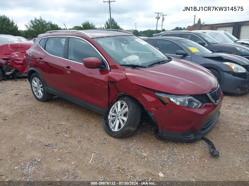 2019 Nissan Rogue Sport Sv VIN: JN1BJ1CR7KW314575 Lot: 39976132