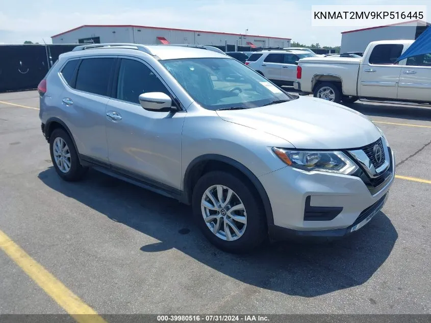 2019 Nissan Rogue Sv VIN: KNMAT2MV9KP516445 Lot: 39980516