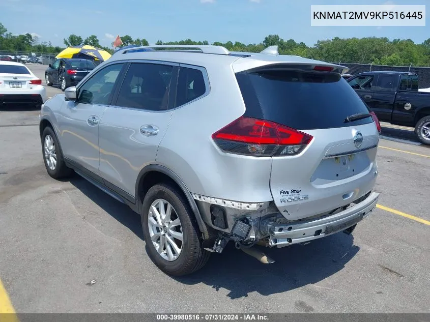 2019 Nissan Rogue Sv VIN: KNMAT2MV9KP516445 Lot: 39980516