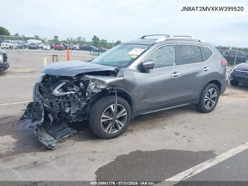 2019 Nissan Rogue Sv VIN: JN8AT2MVXKW399520 Lot: 39981776