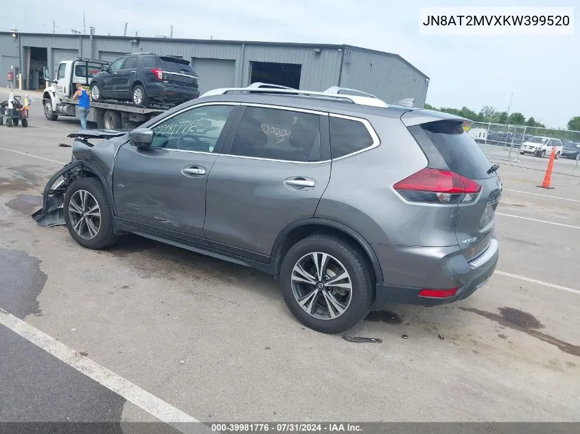 2019 Nissan Rogue Sv VIN: JN8AT2MVXKW399520 Lot: 39981776