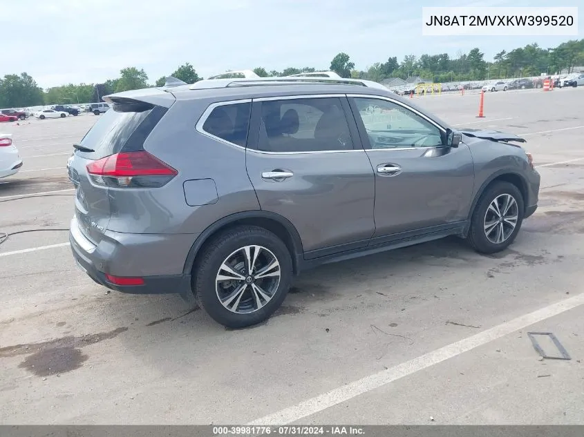 2019 Nissan Rogue Sv VIN: JN8AT2MVXKW399520 Lot: 39981776